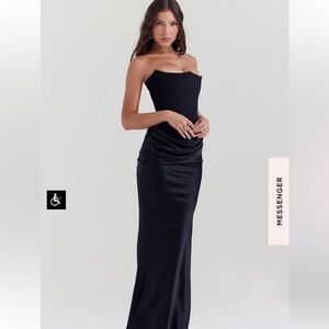 PERSEPHONE House of CB BLACK STRAPLESS CORSET DRESS